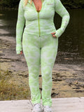 Evergreen Camo Flare Leggings