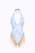 One piece baby blue camo