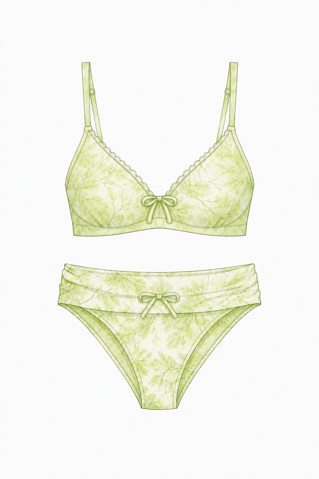 light green two piece bikini