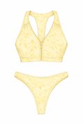 Zip up bikini top with bottoms